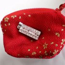 4GB Crystal Cross USB Flash Drive with KIMONO SILK COIN PURSE HANDMADE IN JAPAN
