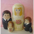 Wedding Nesting Dolls Bride Groom -Hand Painted and Personalized