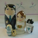Wedding Party Dolls -Custom Nesting Dolls Hand Painted and Personalized
