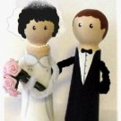 Original Wedding Cake Toppers Bride Groom Dolls 2pcs