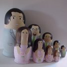 Wedding Nesting Dolls Bride Groom - Personalized Gift 5pcs
