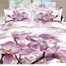 Queen Duvet Covers Bed in a Bag 5Pc Gorgeous White Lt Purple Floral Bed Linens Bed Sets