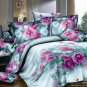 Queen Duvet Covers Bed in a Bag 5Pc Pretty Lt Blue Purple Floral Bed Linens Bed Sets