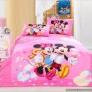 Queen Duvet Covers Comforter Sets 5Pc Pink Mickey Minnie Mouse Bed Linens Bed Sets