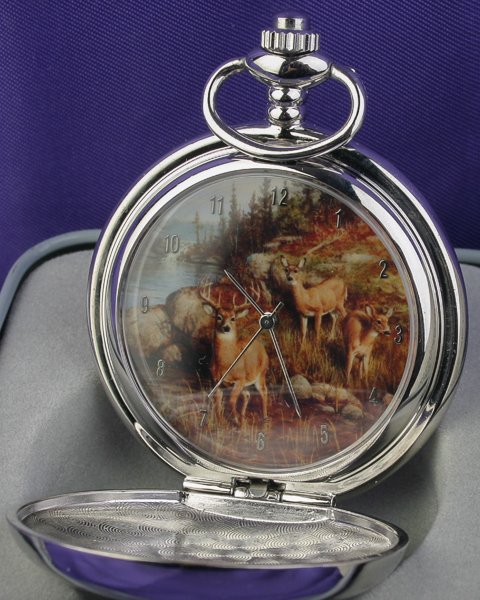 Deer sales pocket watch