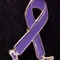 Relay for Life Walking Ribbon Purple Legs Pin Tac New