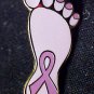 Breast Cancer Walk Pink Ribbon Foot Toes Lapel Pin New