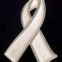 Mesothelioma Awareness Pearl Ribbon Pearlized Pin New