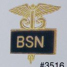 New BSN Nurse Nursing Emblem Inlaid Lapel Pin 3516B