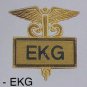 EKG Gold Inlaid Insignia Emblem Pin Caduceus 3511G New