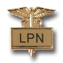 LPN Licensed Practical Nurse Gold Inlaid Emblem Lapel Pin Caduceus 3502G New