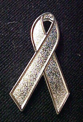 Elder Abuse Awareness Silver Ribbon Lapel Pin Tac New