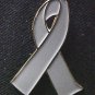 Mental Illness Awareness Gray Ribbon Lapel Pin New