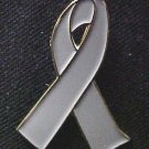 Asthma Awareness Gray Support Ribbon Lapel Pin New
