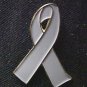 Asthma Awareness Gray Support Ribbon Lapel Pin New