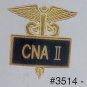 New CNA II Nurse Gold Inlaid Lapel Pin Caduceus 3514B