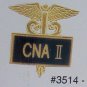 New CNA II Nurse Gold Inlaid Lapel Pin Caduceus 3514B