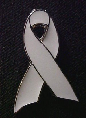 Gray Mental Illness Awareness Ribbon Support Pin New