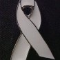 Gray Mental Illness Awareness Ribbon Support Pin New