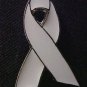 Gray Mental Illness Awareness Ribbon Support Pin New