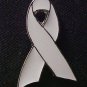 Gray Asthma Awareness Ribbon Support Pin Tac New