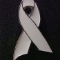 Gray Asthma Awareness Ribbon Support Pin Tac New