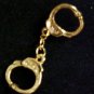 Gold Handcuffs Lapel Cap Tie Pin Tac Double Back NIB