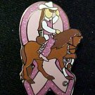 Breast Cancer Cowgirl Rodeo Horse Rider Ribbon Pin New