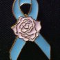 Blue Ribbon Pink Rose SIDS Infant Loss Lapel Pin New