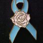 Blue Ribbon Pink Rose SIDS Infant Loss Lapel Pin New