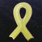 Yellow Awareness Ribbon Troops Liver Cancer Lapel Pin