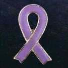 Lavender Lilac Ribbon Cancer Testicular Relay Lapel Pin