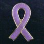 Lavender Lilac Ribbon Cancer Testicular Relay Lapel Pin