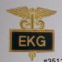 EKG Black Inlaid Insignia Emblem Pin Caduceus 3511B New