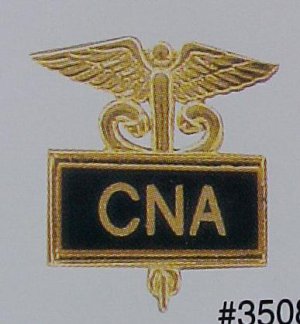 CNA Certified Nurses Aide Inlaid Pin Caduceus 3508B New