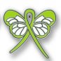 Lyme Disease Awareness Lime Ribbon Butterfly Lapel Pin