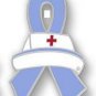 Pulmonary Hypertension Awareness Nurse Cap Periwinkle Blue Ribbon Lapel Pin New