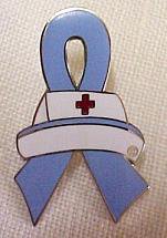 Eating Disorder Awareness Month is February Nurse Cap Periwinkle Ribbon Pin New