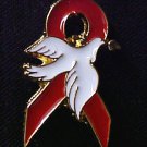 Red Awarenes Ribbon Dove Cardiovascular Disease Pin New