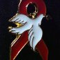 Red Awarenes Ribbon Dove Cardiovascular Disease Pin New