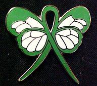 Cerebral Palsy Green Awareness Ribbon Butterfly Pin New