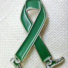 Organ Transplant Lapel Pin Awareness Month is April Green Ribbon Walking Legs