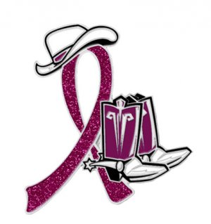 Multiple Myeloma Burgundy Glitter Ribbon Cowgirl Cowboy Western Boots Hat Pin
