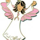 Breast Cancer Awareness Pink Ribbon Angel Brown Pin New