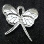 Disabled Children Awareness Silver Ribbon Butterfly Lapel Pin Exclusive New