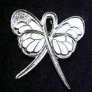Encephalitis Awareness Silver Support Ribbon Butterfly Lapel Pin Exclusive New
