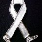 Mental Health Awareness Month is May Silver Gray Walking Legs Ribbon Pin New