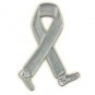 Diabetes Awareness Month is Novmber Silver Gray Walking Legs Ribbon Pin New