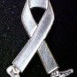 Diabetes Awareness Month is Novmber Silver Gray Walking Legs Ribbon Pin New