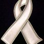 Multiple Sclerosis MS Awareness Pearl Ribbon Pin New